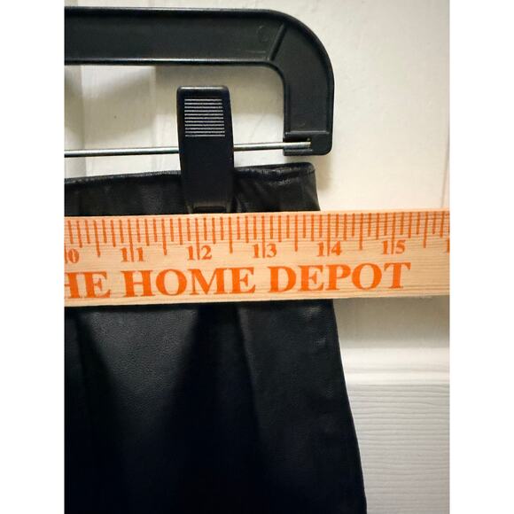 Abercrombie & Fitch Black Faux Leather Wrap Mini Skirt Women’s Small Y2K - Picture 5 of 12